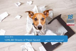 millions of sheets of paper saved using eDOCSignature