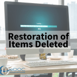 Restoration of Items Deleted in Error