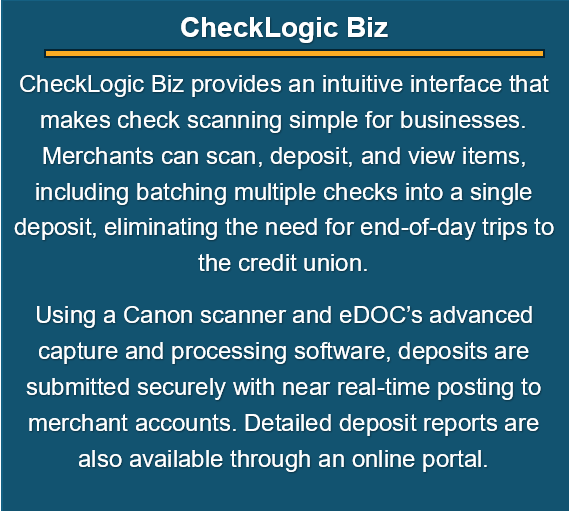 CheckLogic Biz backside flip card